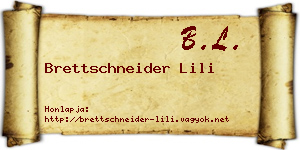 Brettschneider Lili névjegykártya